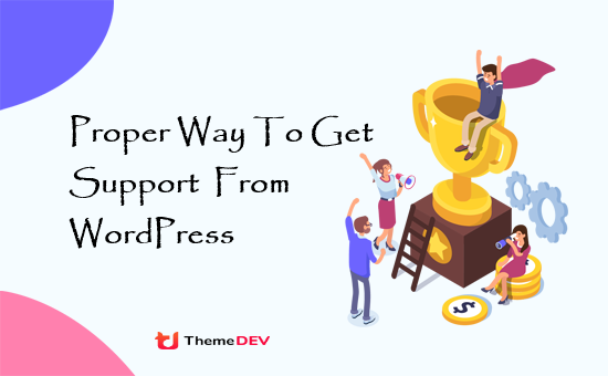Proper way to get support from WordPress