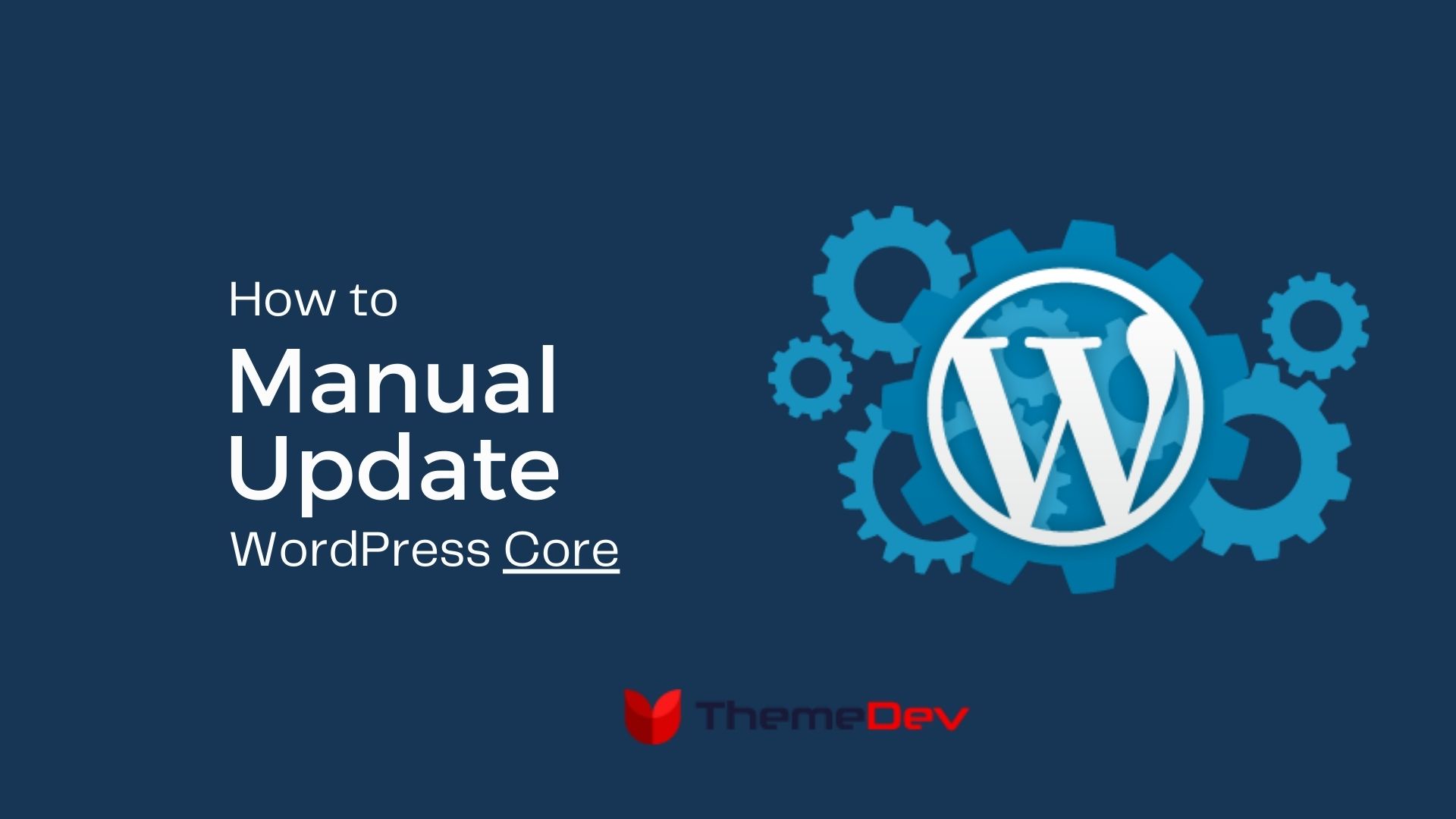 How To Manual Update WordPress Core ThemeDev